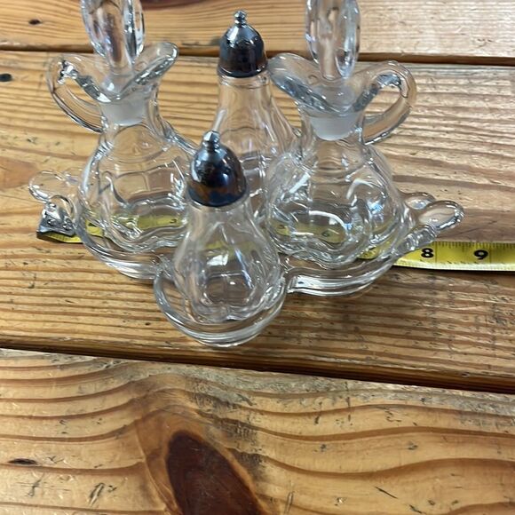 Crystal cruet set  - Picture 5 of 6